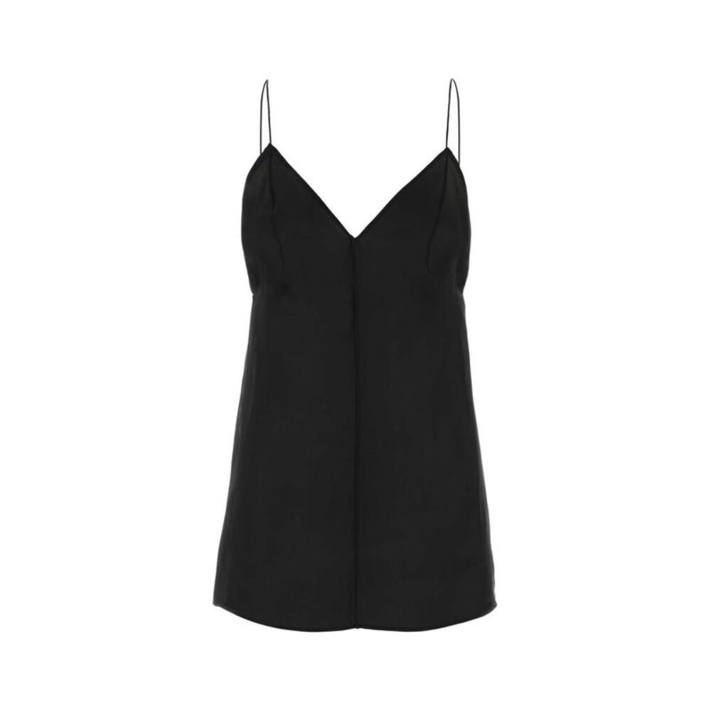 Khaite Women Black Silk Talsie Top